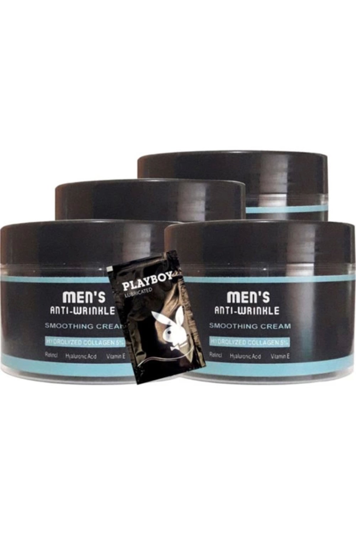 Men's 4 Adet 100 ml Snmp20356 Erkek Yüz Cilt Kremi Antiwrinkle Smoothing Cream + Yanında Jel