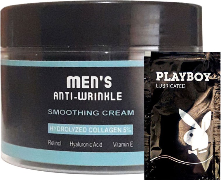 Mens Anti-Wrinkle Smoothing Cream 100 ml Erkek Yüz Ve Cilt Gençlik Bakım Kremi + 1 Hediye Jel Asımx:0012