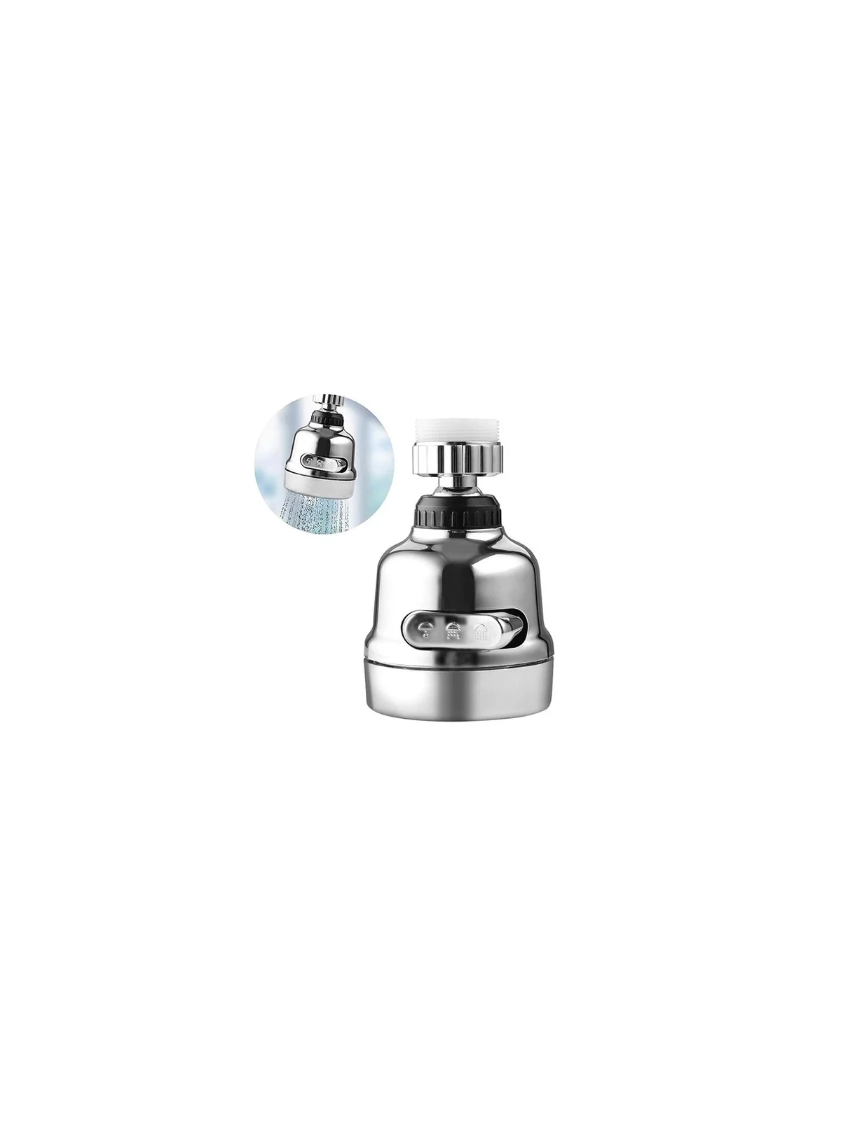 Meşem Krom Kubar Başlığı 3 Fonksiyonlu MES144