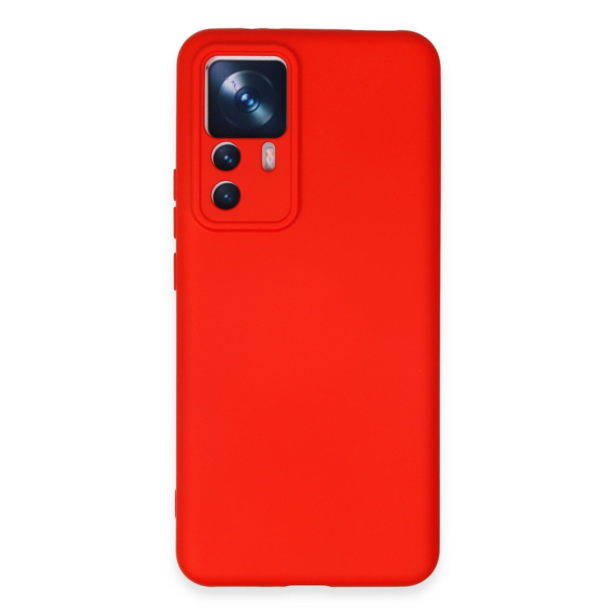 Mi 12T Pro Kılıf Nano içi Kadife Silikon - Kırmızı