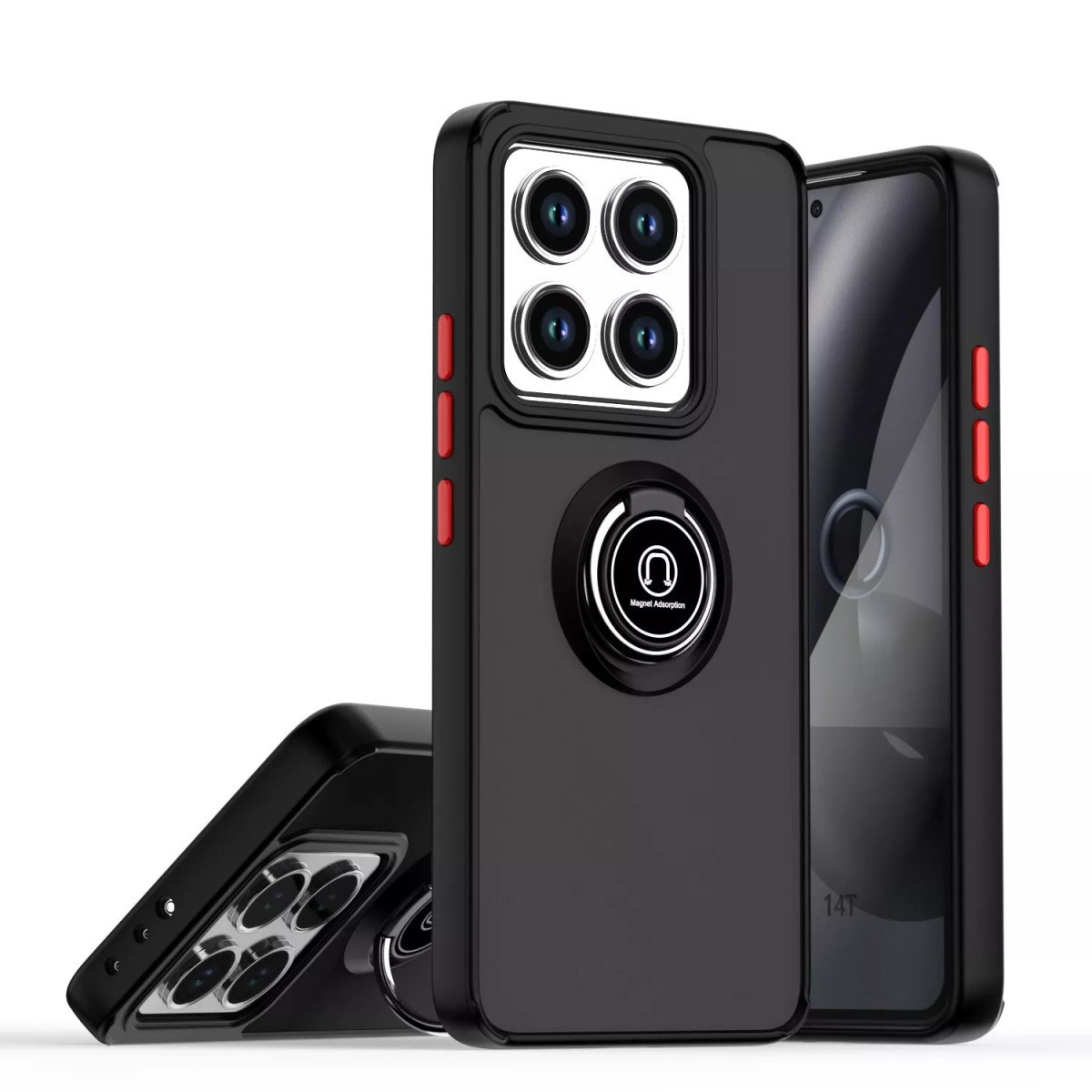 Mi 15 Pro Kılıf Montreal Yüzüklü Silikon Kapak - Siyah