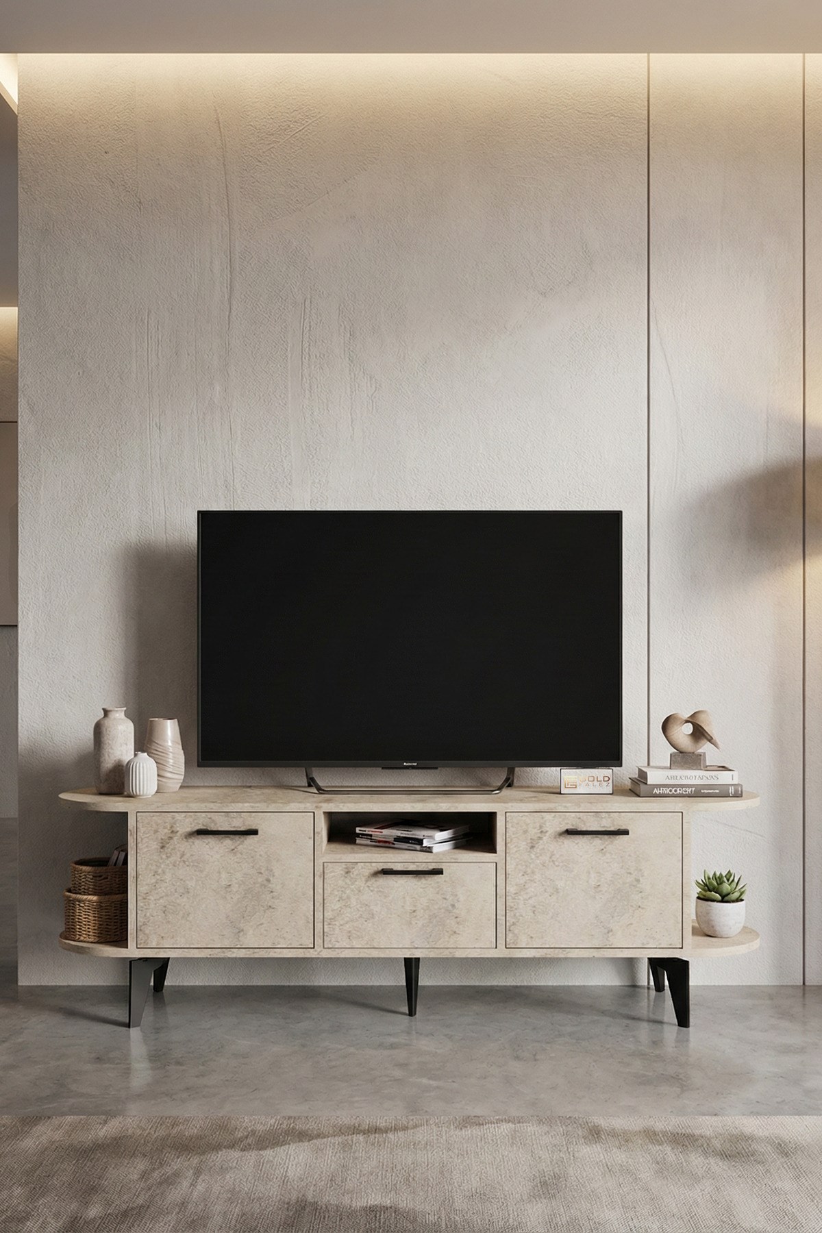 Mira TV Sehpası Suntalam Ekru 160x35 cm
