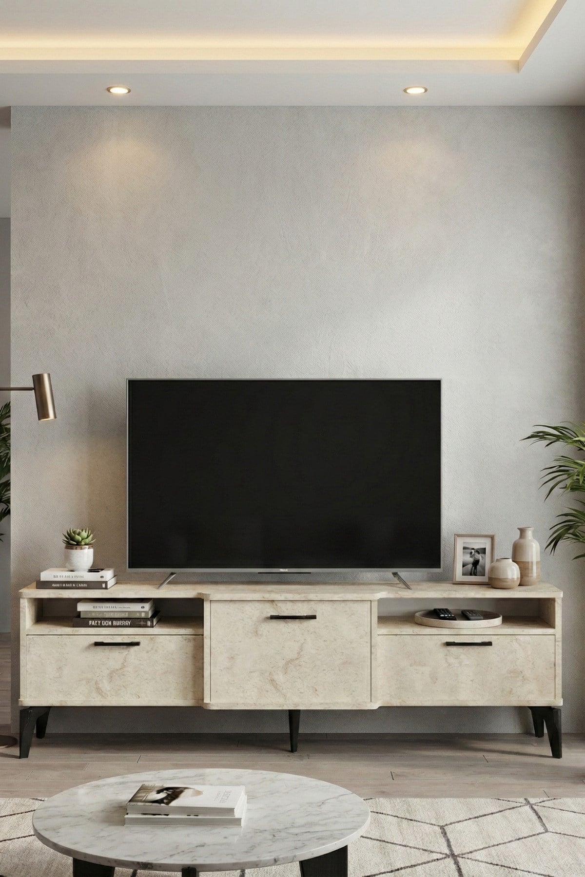 Mistral TV Sehpası Suntalam Ekru 160x40 cm