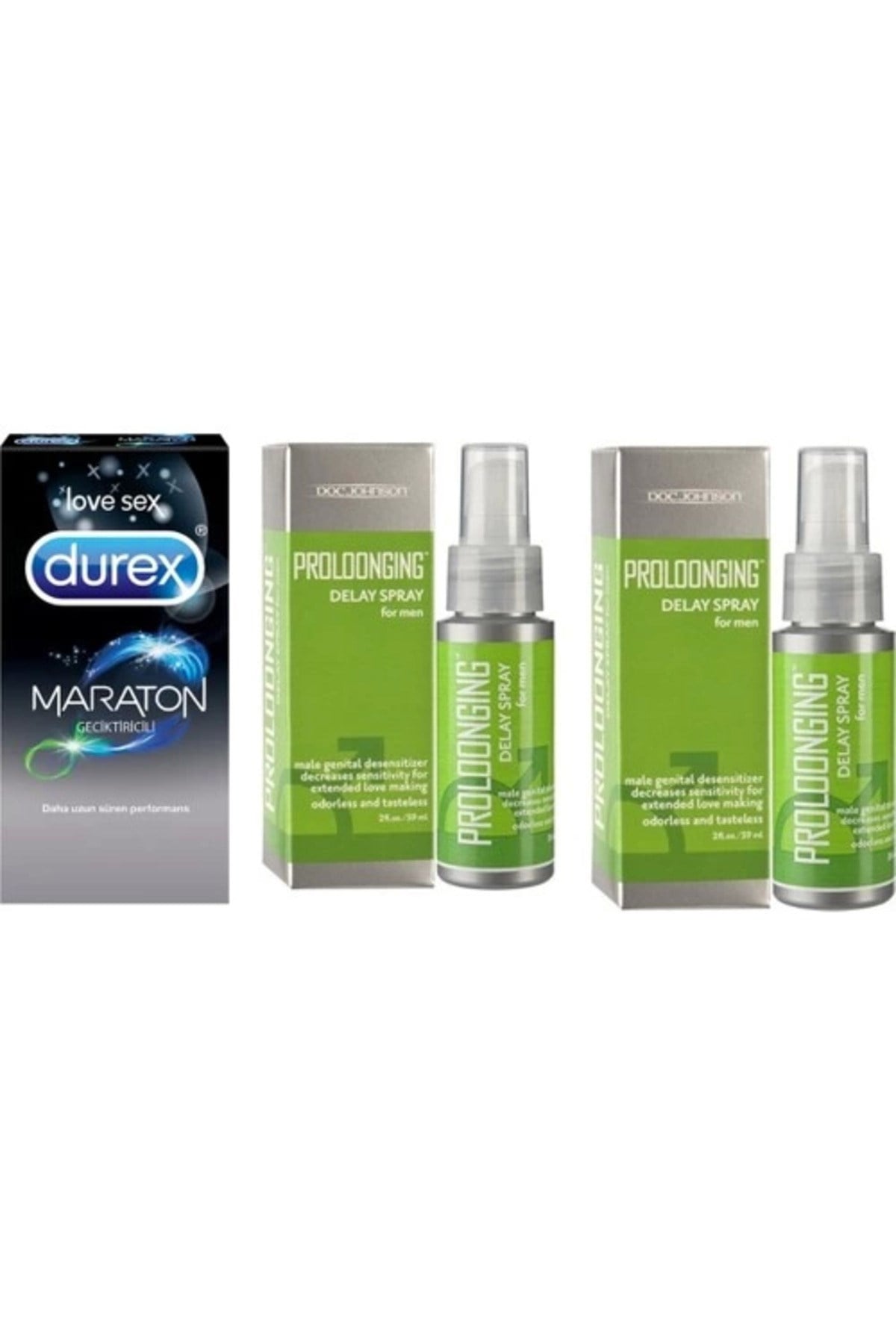 Mucizevi Proloonging 2 *Geciktıcı Sprey 59 Ml 80 Kullanım Maraton Prezarvatif 4 Lu