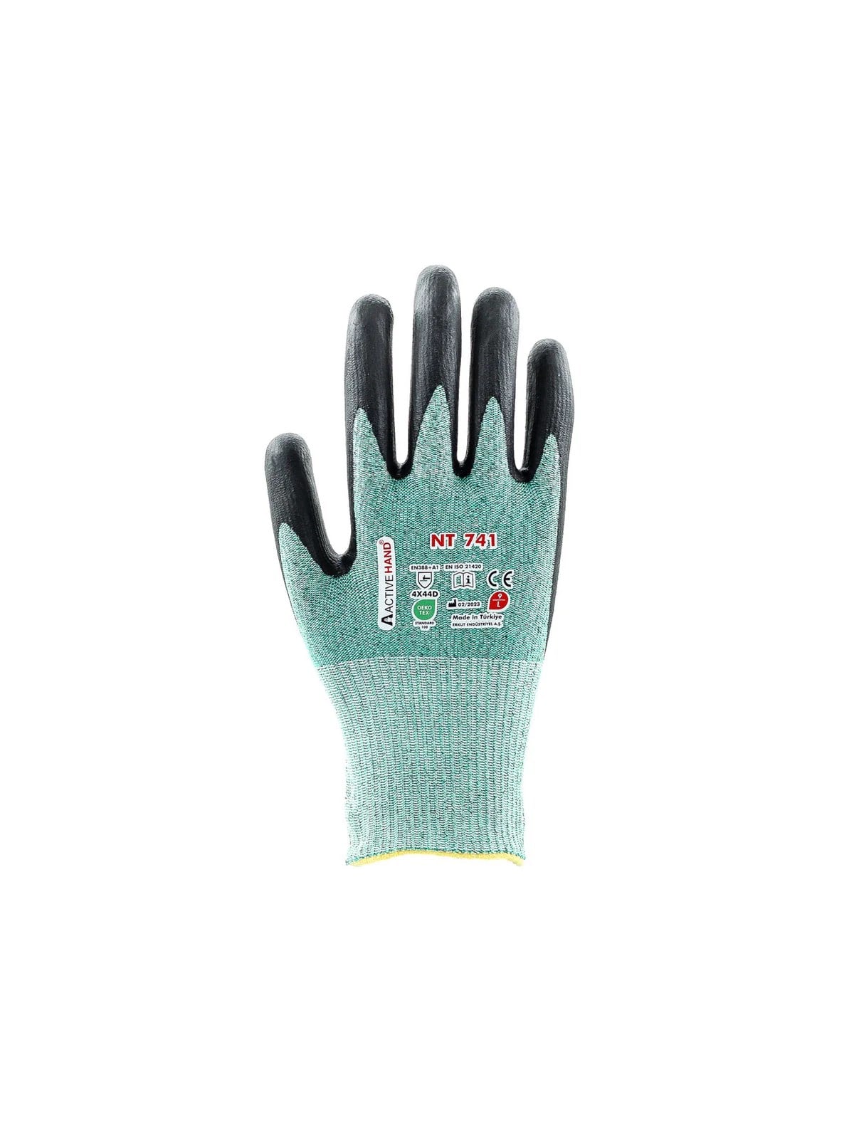 NT 741 GR/SY NO:9 Köpük Nitril Kaplı Polyester Çift İplik Kesilmeye Dayanıklı Eldiven