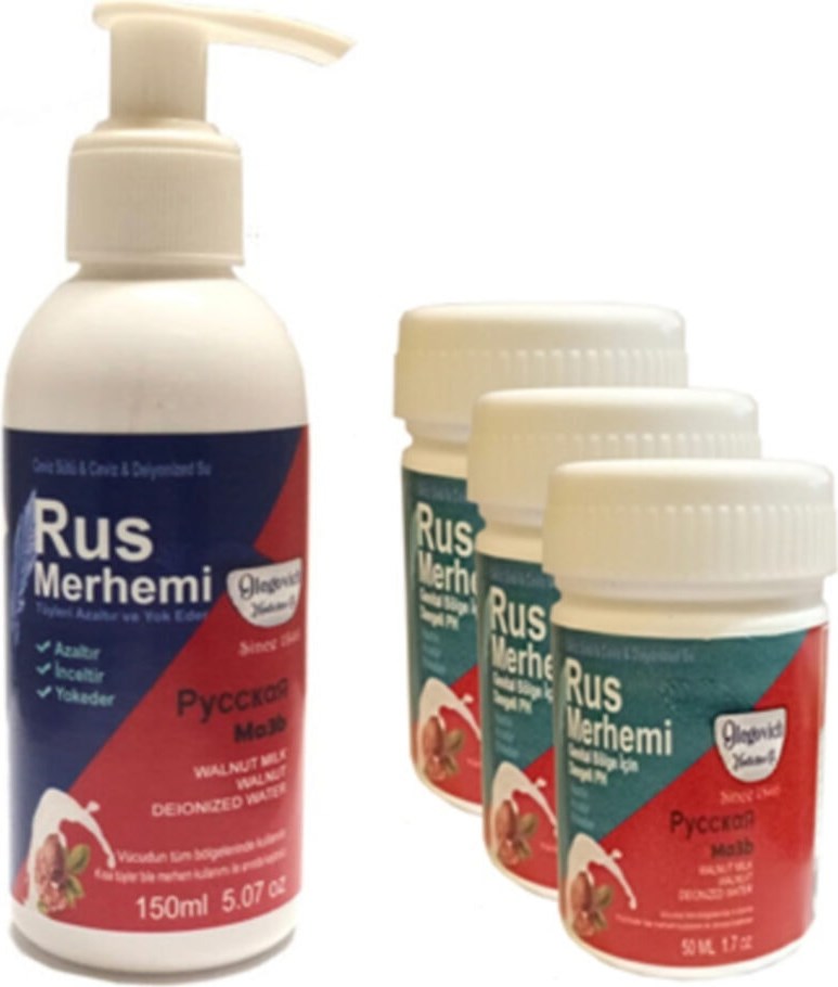 Olegovich Medicine Rus Merhemi Tüy Dökücü Azaltıcı Krem Merhem 150 ml 1 Ad + Rus Merhemi Genital Bö