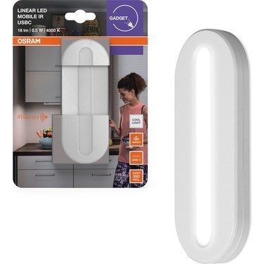 Osram Linear LED 0.5W 4000K 20LM Mobil Ir USB Beyaz Işık Sensörlü