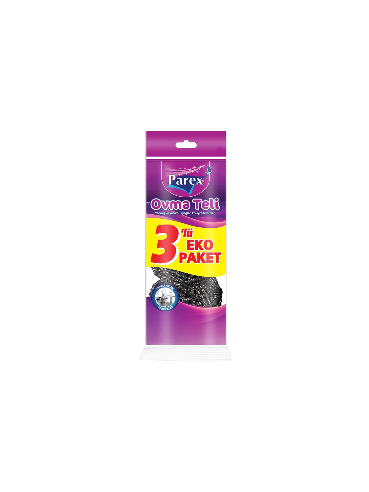 PAREX Bulaşık Ovma Teli 3'lü Eko Paket