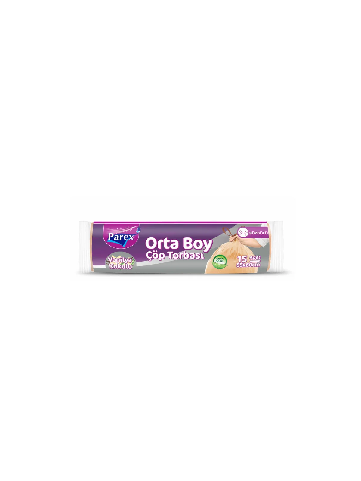 PAREX Eko Büzgülü Vanilya Kokulu Çöp Torbası Orta Boy 55x60 cm