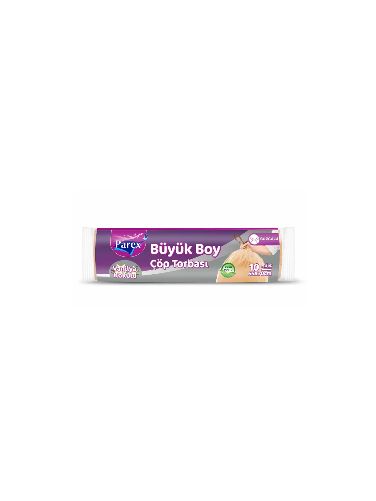 PAREX Eko Büzgülü Vanilya Kokulu Çöp Torbası Büyük Boy 65x70 cm