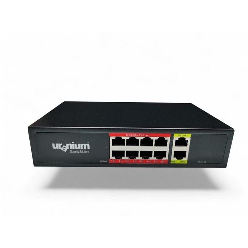 POE-G8002-96W 8 PORT GIGABIT + 2 PORT GIGABIT RJ45 UPLINK POE SWITCH (REALTEK CHIPSET)
