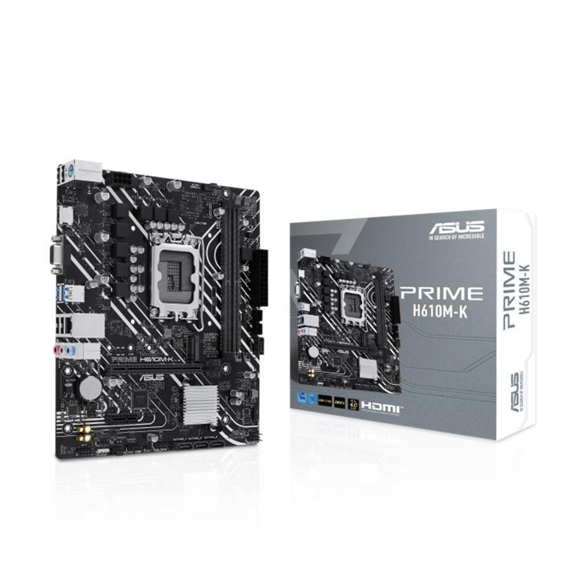 PRIME H610M-K DDR5 5600MHZ 1XVGA 1XHDMI 1XM.2 USB 3.2 MATX 1700P (12./ 13. VE 14. NESİL İŞLEMCİ UYUMLU)