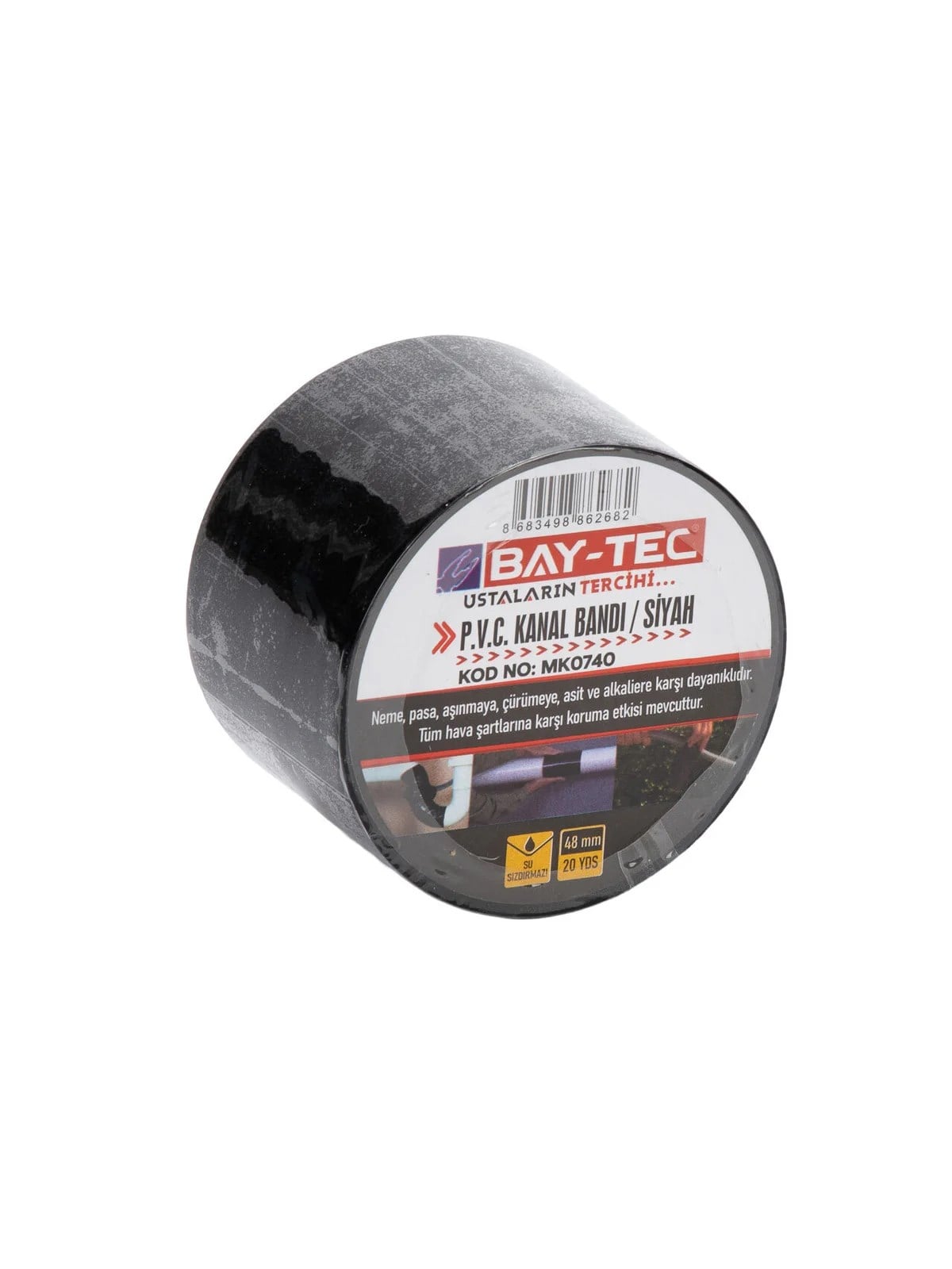 PVC Kanal Bandı Siyah 48mm x 20yards MK0740