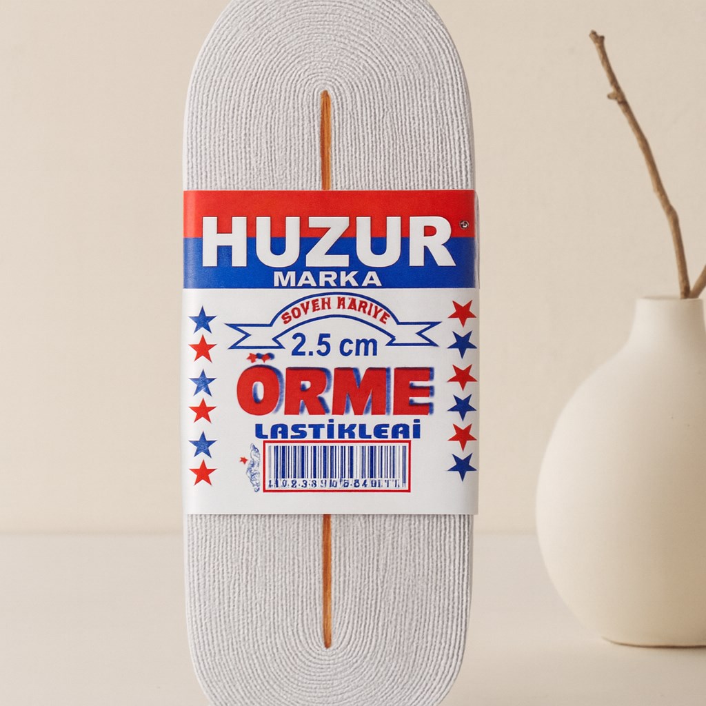 Paça Lastiği 2,5 cm Beyaz ? Geniş 10 m