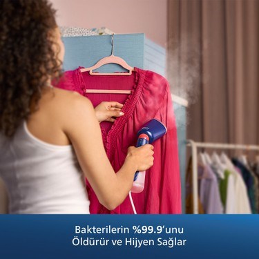 Philips 5000 Serisi El Tipi Buharlı Düzleştirici, Seyahat için taşınabilir, Tak ve Çalıştır
