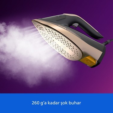 Philips Azur 8000 Serisi 3000 Watt Buharlı Ütü DST8070/80 Kireç Önleme Özelliği ile Güçlü