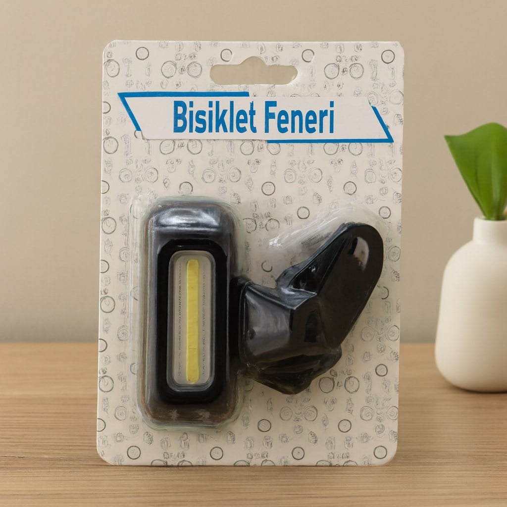 Pilli 4 Fonksiyonlu Bisiklet Feneri (Renkli & Beyaz)