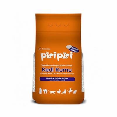 Pisipisi Sabun Kokulu Topaklanan Kalın Taneli Bentonit Kedi Kumu 10 Kg