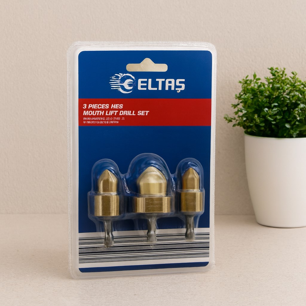 Plastik Boru ve Sac Metal Delme Bits Uç Seti 3lü (15-19-24 mm)