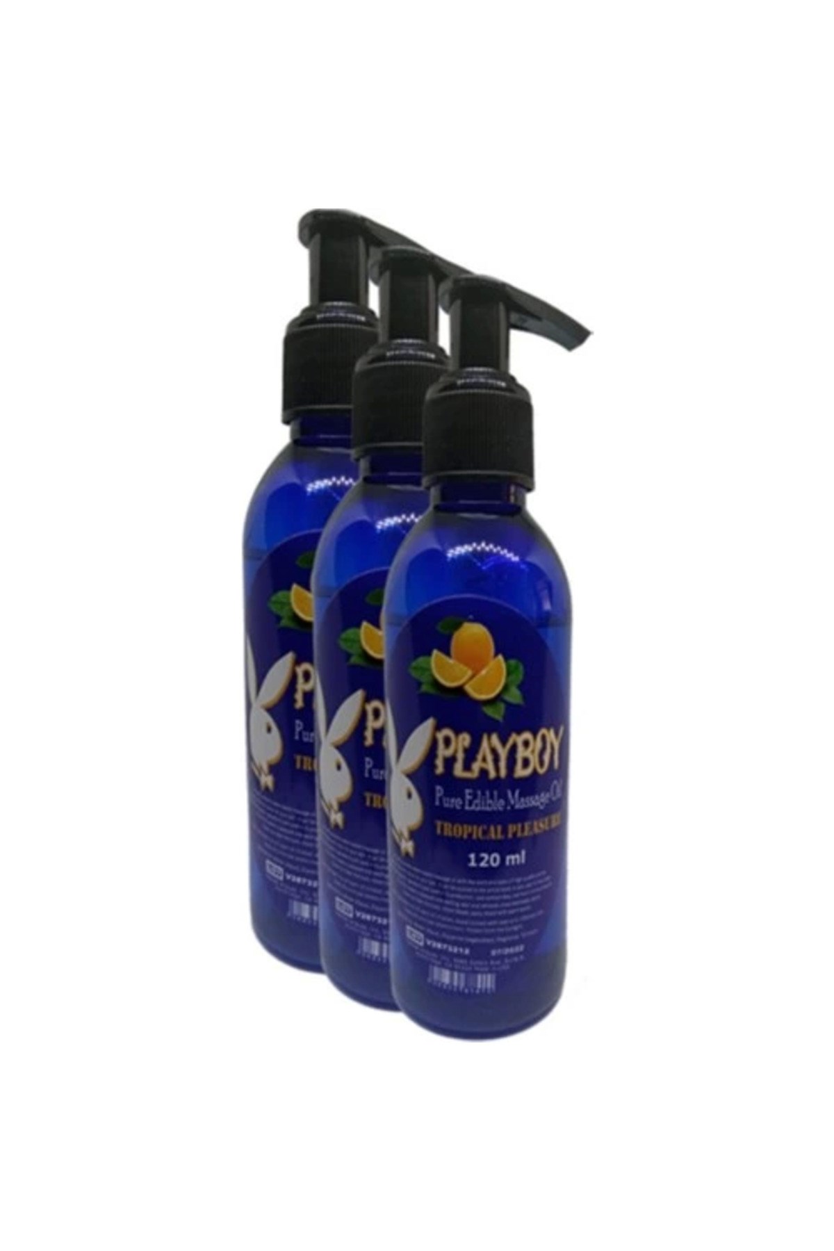 Playboy Pure Edible Massage Oil 120ml Portakal Aromalı Masaj Yağı 3 Adet