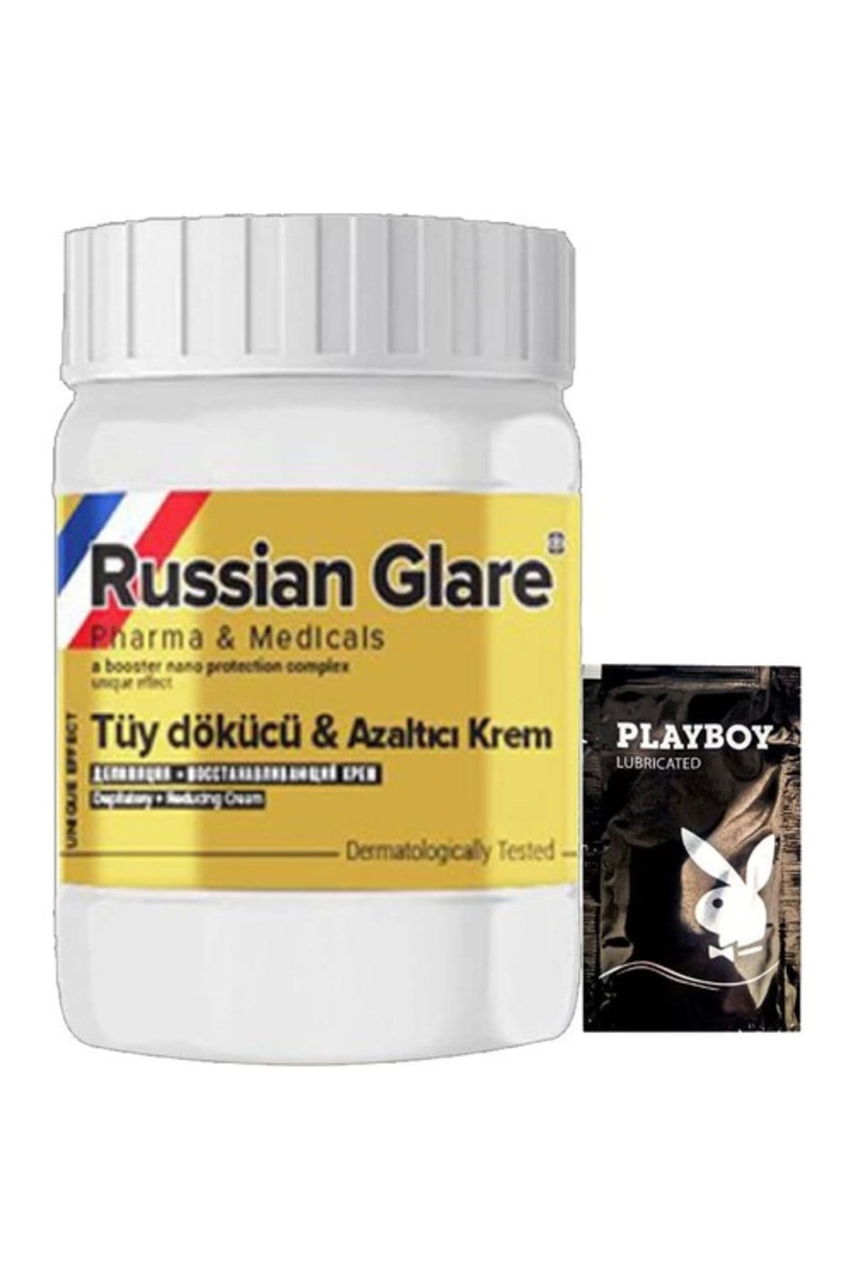 Playboy Rusian Glare Nano 50 ml Rus Merhemi Tüy Dökücü Azaltıcı Krem + Yanında Jel