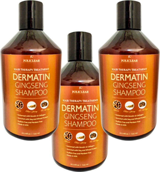 Policlear Dermatin Shampoo Ginsengli Özel Bakım Şampuanı 500 ml x 3 adet + Jel