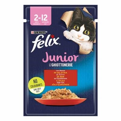 Pouch Junior Sığır Etli Yavru Kedi Konservesi 6 Adet 85 Gr