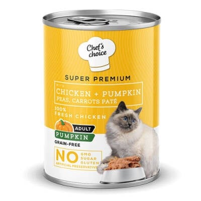 Pumpkin Pate Chicken Tavuklu Balkabaklı Tahılsız Ezme Yetişkin Kedi Konservesi 400 Gr