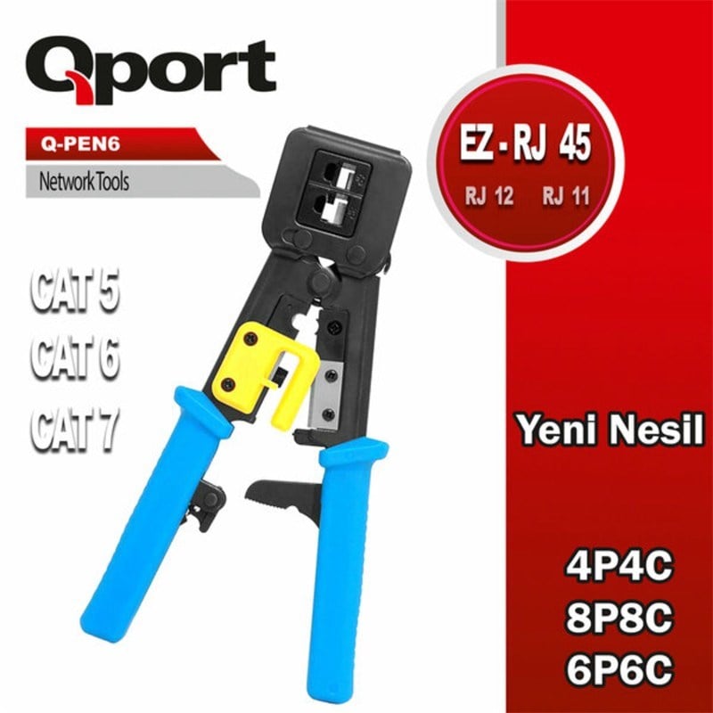Q-PEN6 RJ45/RJ11/RJ12 YENİ NESİL PENSE