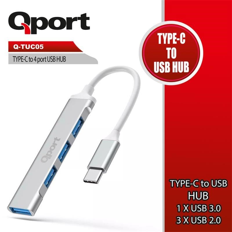 Q-TUC05 TYPE-C TO 4 PORT USB ÇOKLAYICI