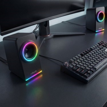 RGB Aydınlatmalı USB Hoparlör, 2.0 3W*2 Güç ile