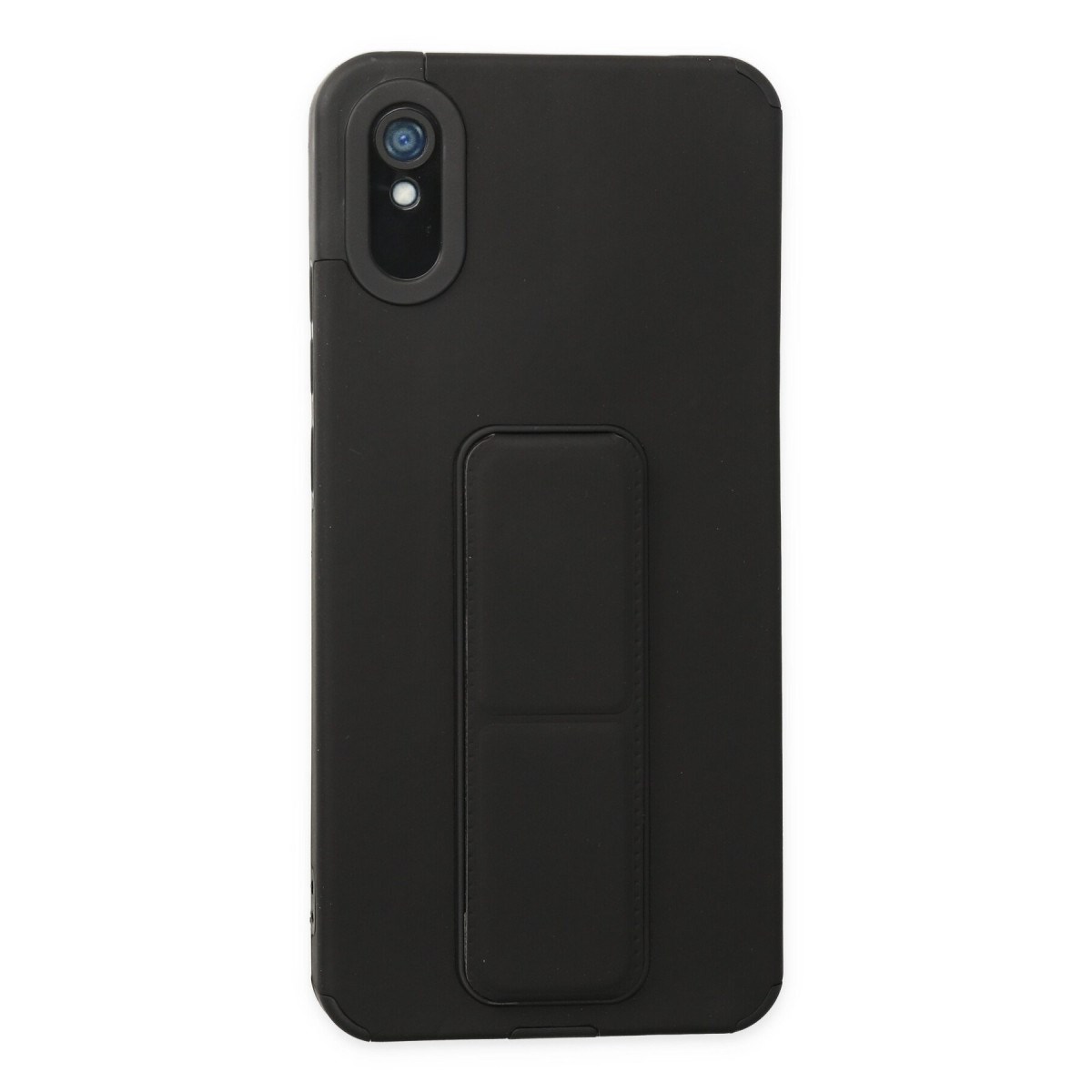 Redmi 9A Kılıf Mega Standlı Silikon - Siyah