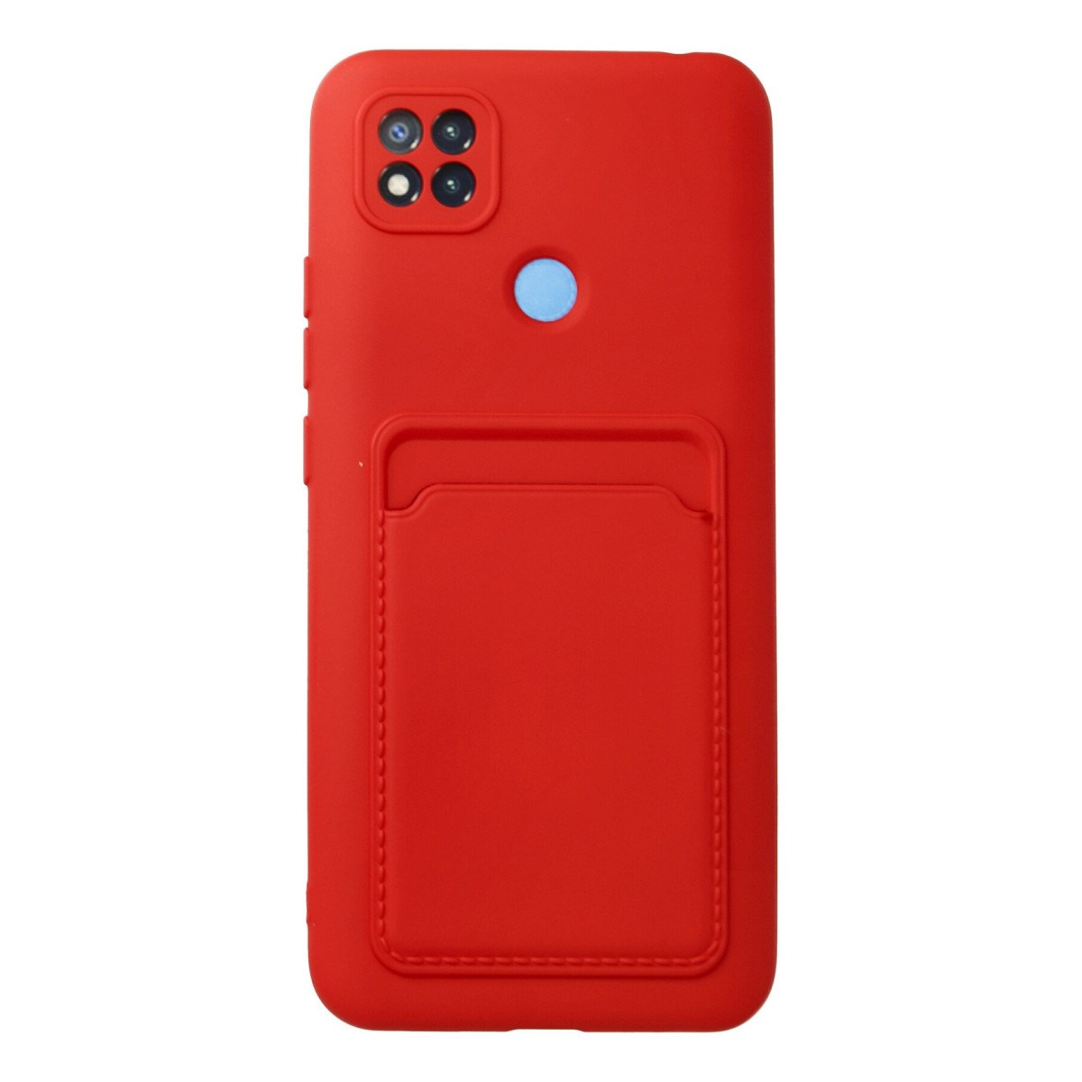 Redmi 9C Kılıf Kelvin Kartvizitli Silikon - Kırmızı