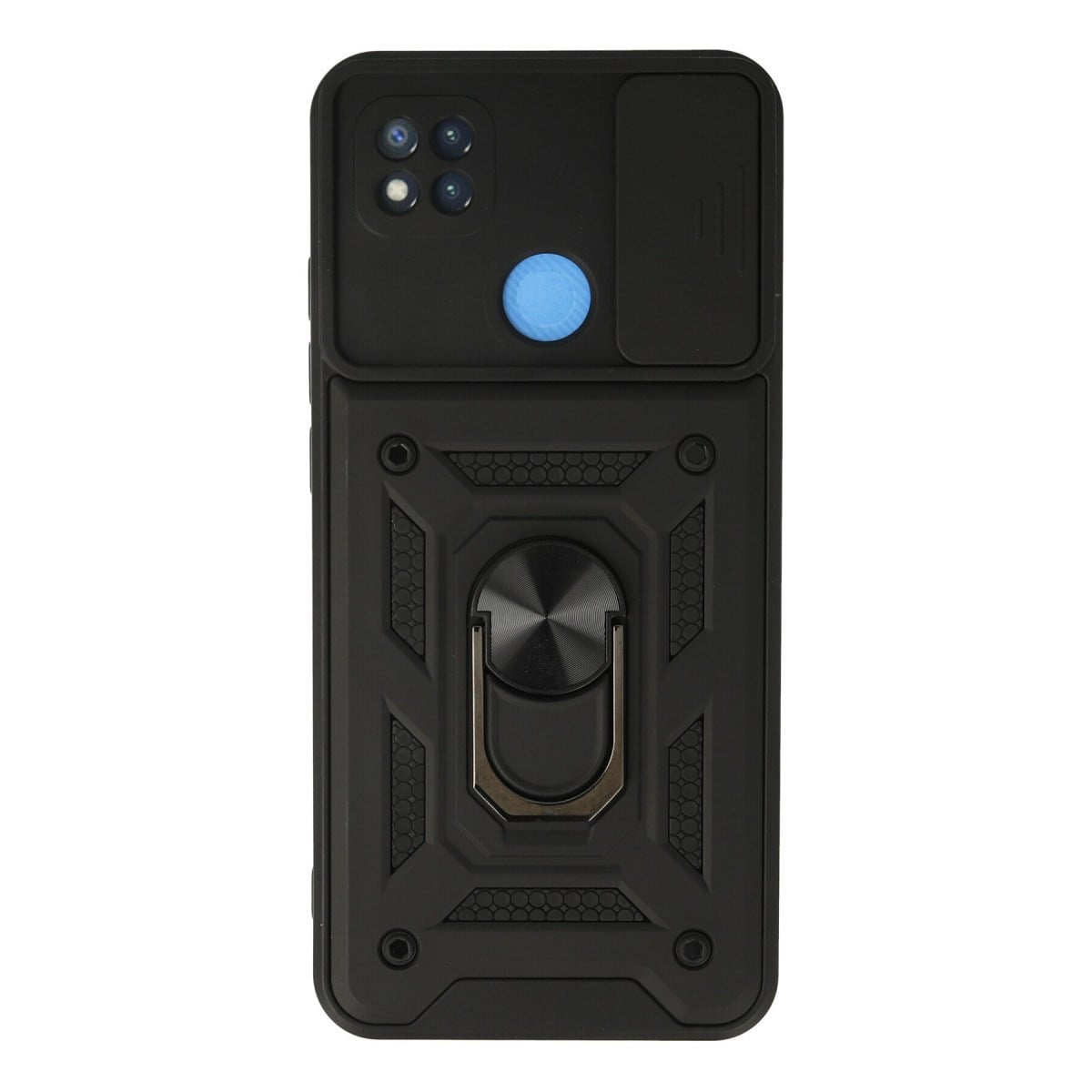 Redmi 9C Kılıf Pars Lens Yüzüklü Silikon - Siyah