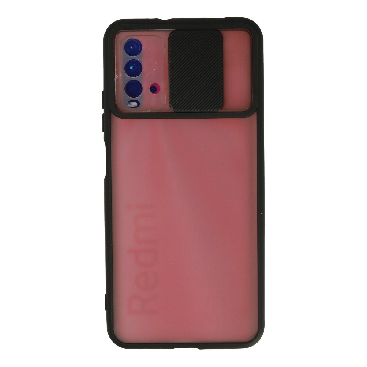 Redmi 9T Kılıf Palm Buzlu Kamera Sürgülü Silikon - Siyah