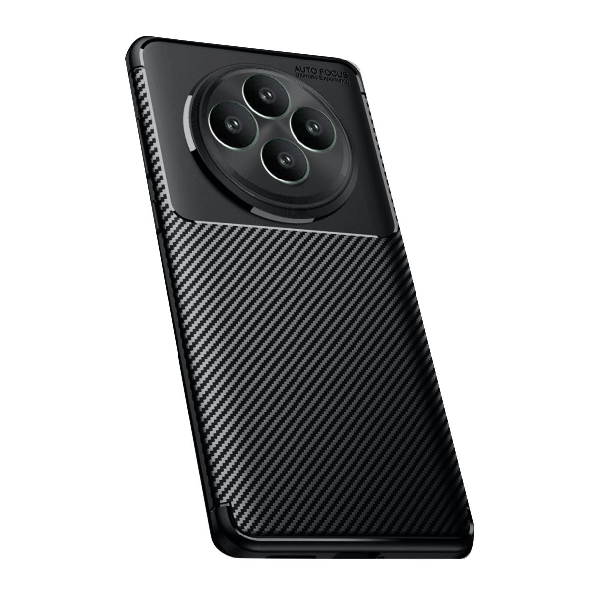 Reno 11 FS Kılıf Auto Focus Karbon Kapak - Siyah