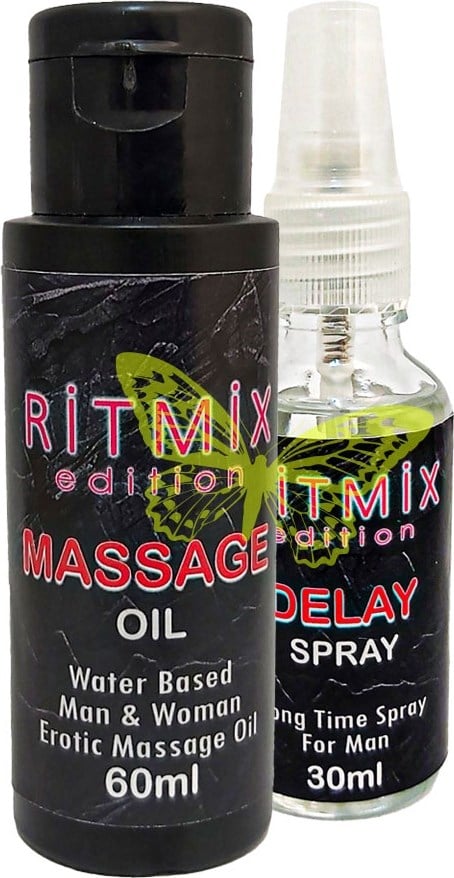Ritmix 60 ml Erotikmasaj Yağı + 30 ml Erkeklere Özel Delaysprey