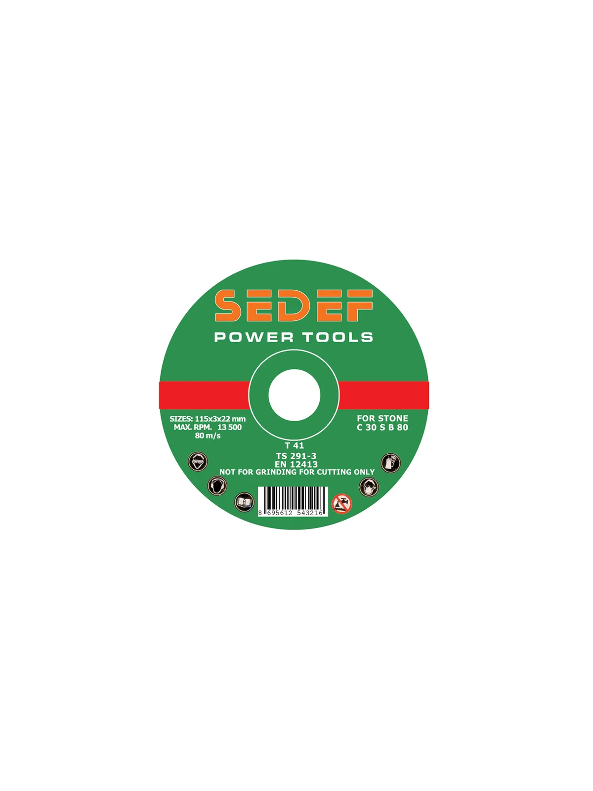 SEDEF 115X3.2X22 T41 BETON KESME TAŞI