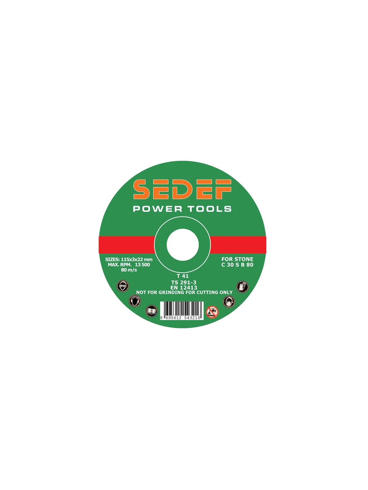 SEDEF 115X3.2X22 T41 BETON KESME TAŞI