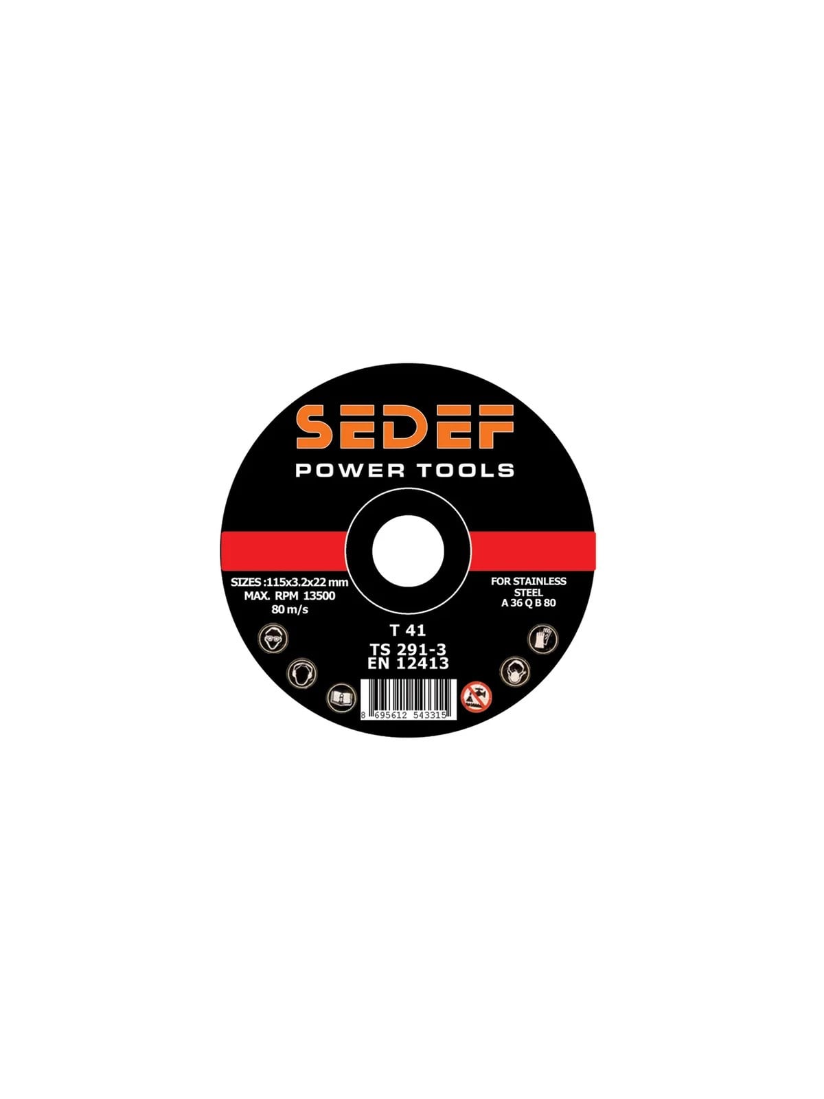SEDEF 180X6X22 T27 İNOX TAŞLAMA TAŞI
