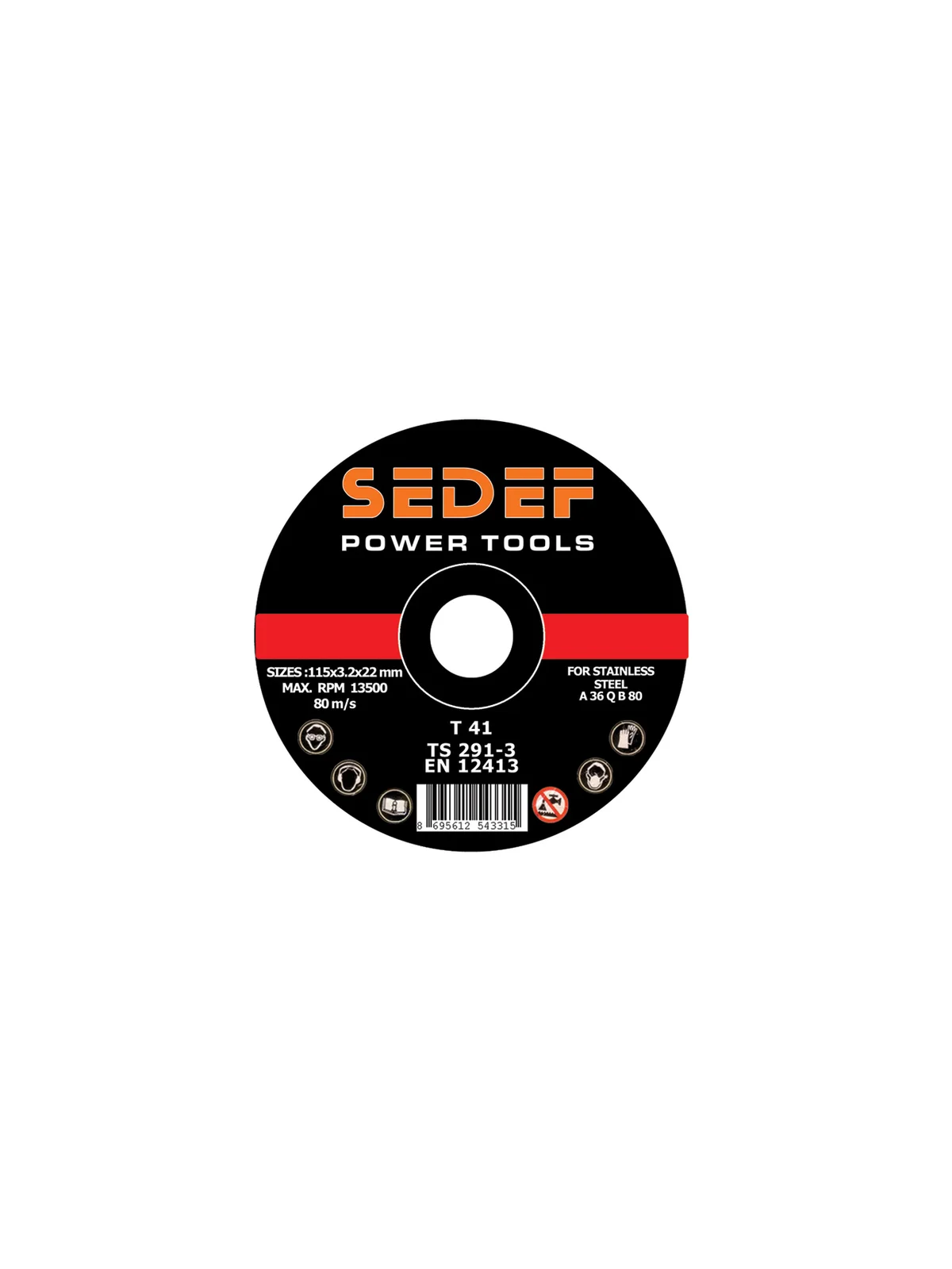 SEDEF 180X6X22 T27 İNOX TAŞLAMA TAŞI
