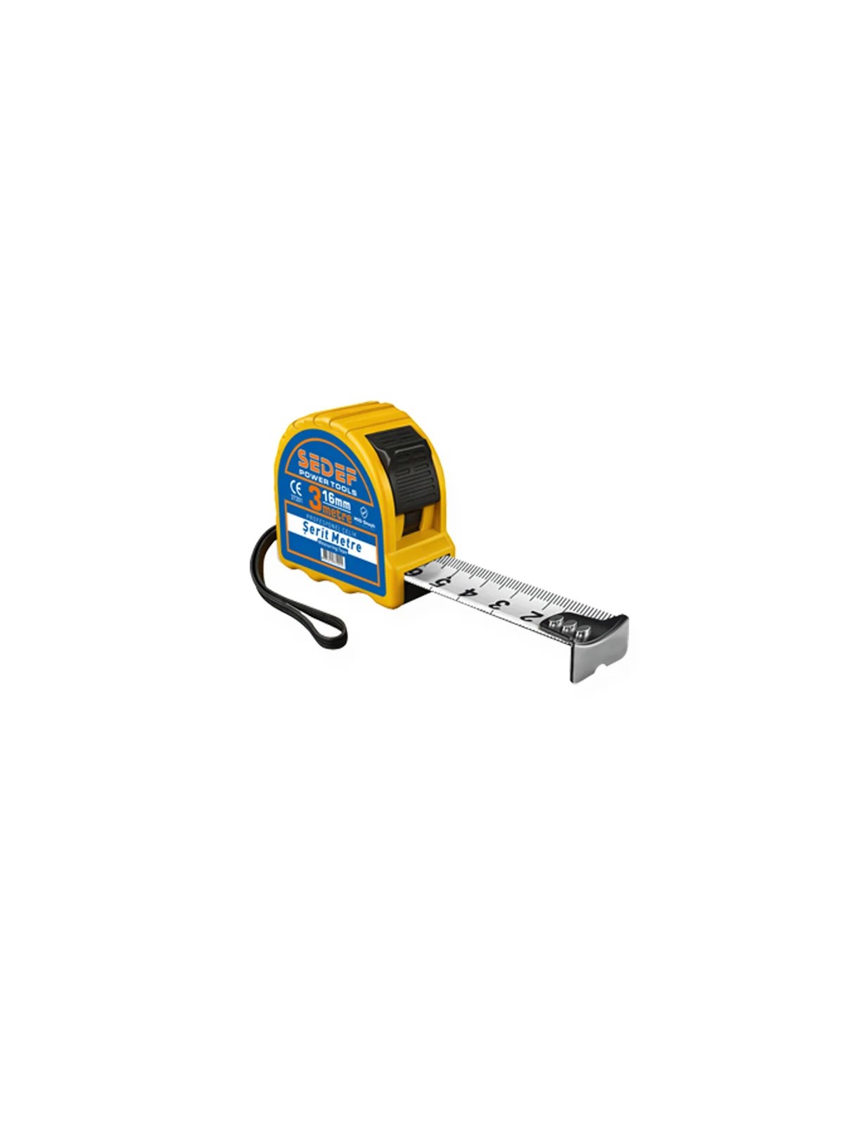 SEDEF Profesyonel Çelik Şerit Metre 3mt x 16mm 37201