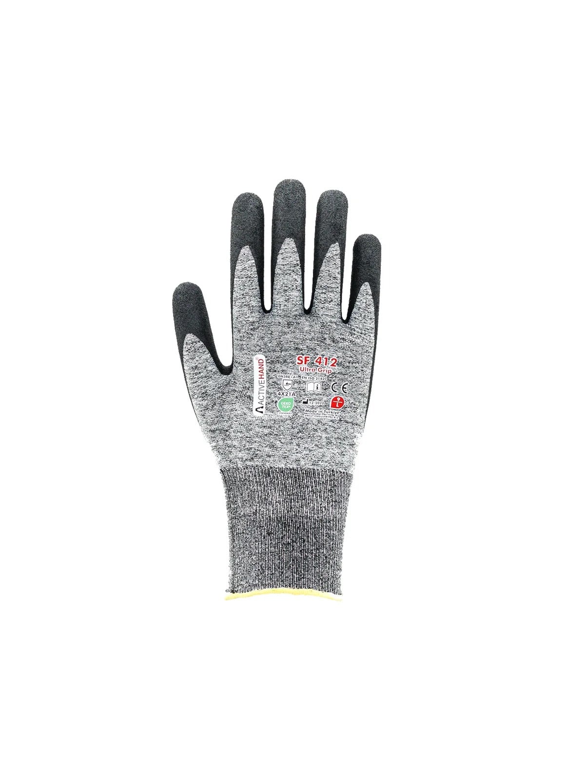 SF 412 GR/SY NO:9 Köpük Nitril Kaplı Sandy Finish Polyester Eldiven