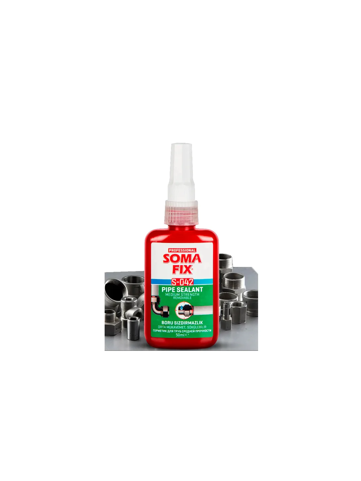 SOMAFİX S042 Boru Sızdırmazlık Orta Mukavemet 50gr Mavi