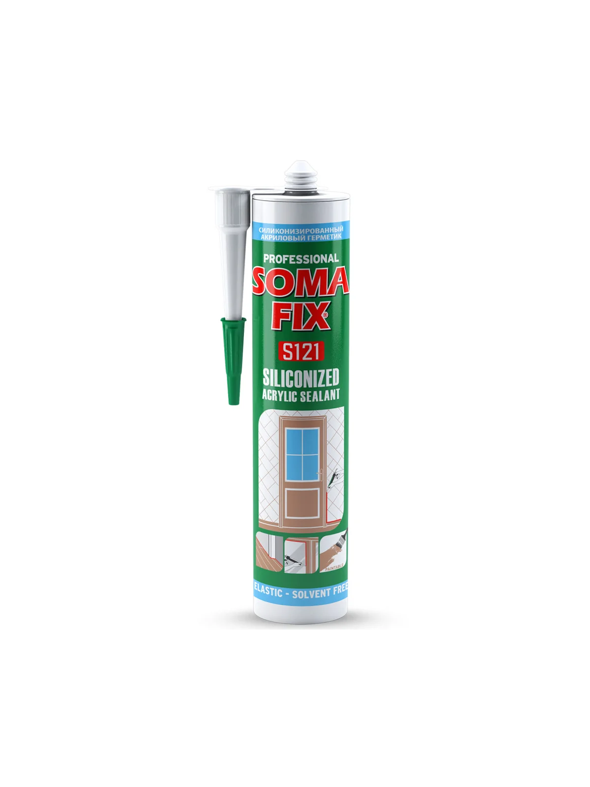 SOMAFİX S122 Akrilik Silikon ve Mastik Siyah 310ml 500gr