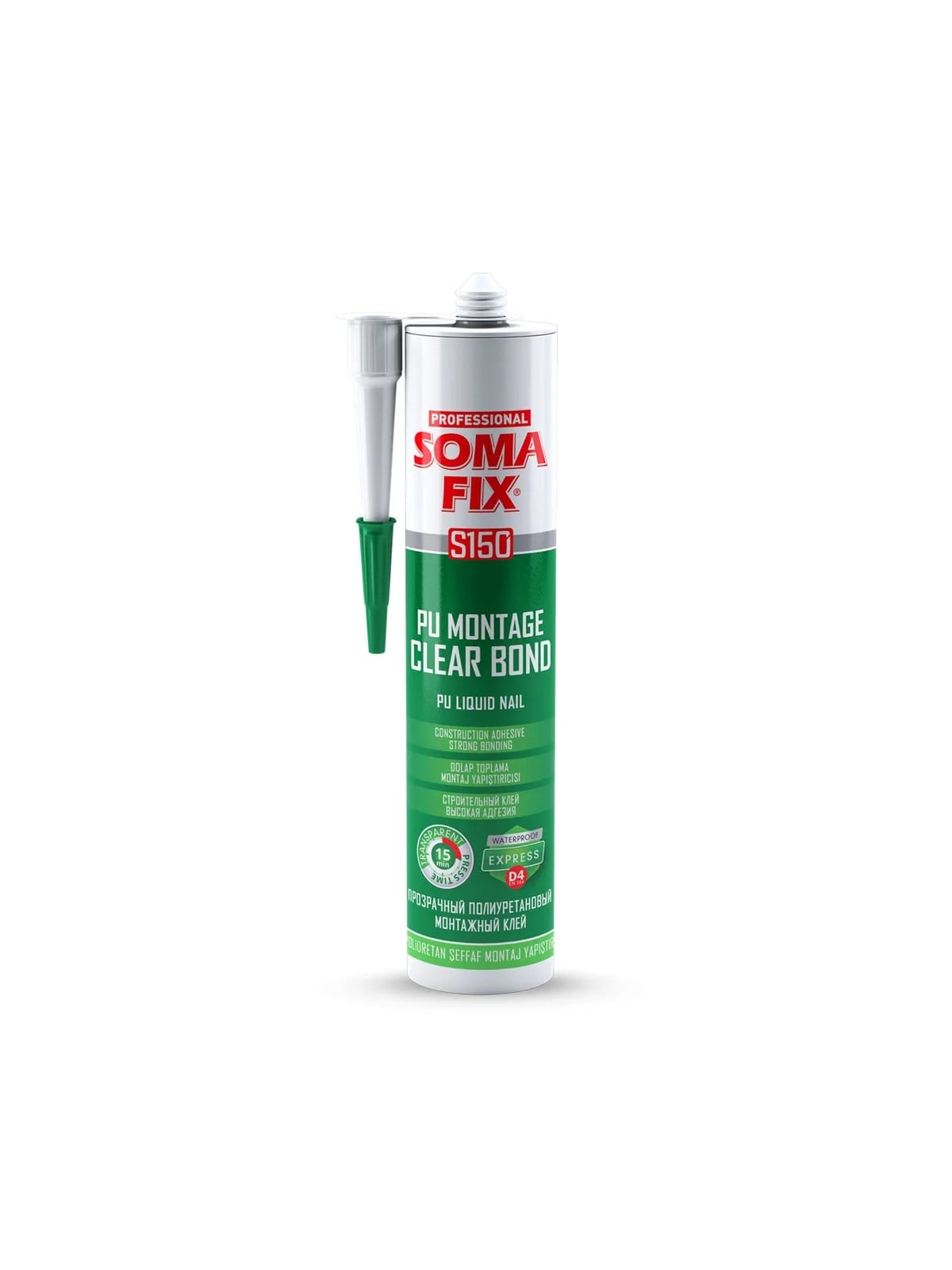 SOMAFİX S150P SOLVENT BAZLI SIVI ÇİVİ ŞEFFAF 310ML 400GR