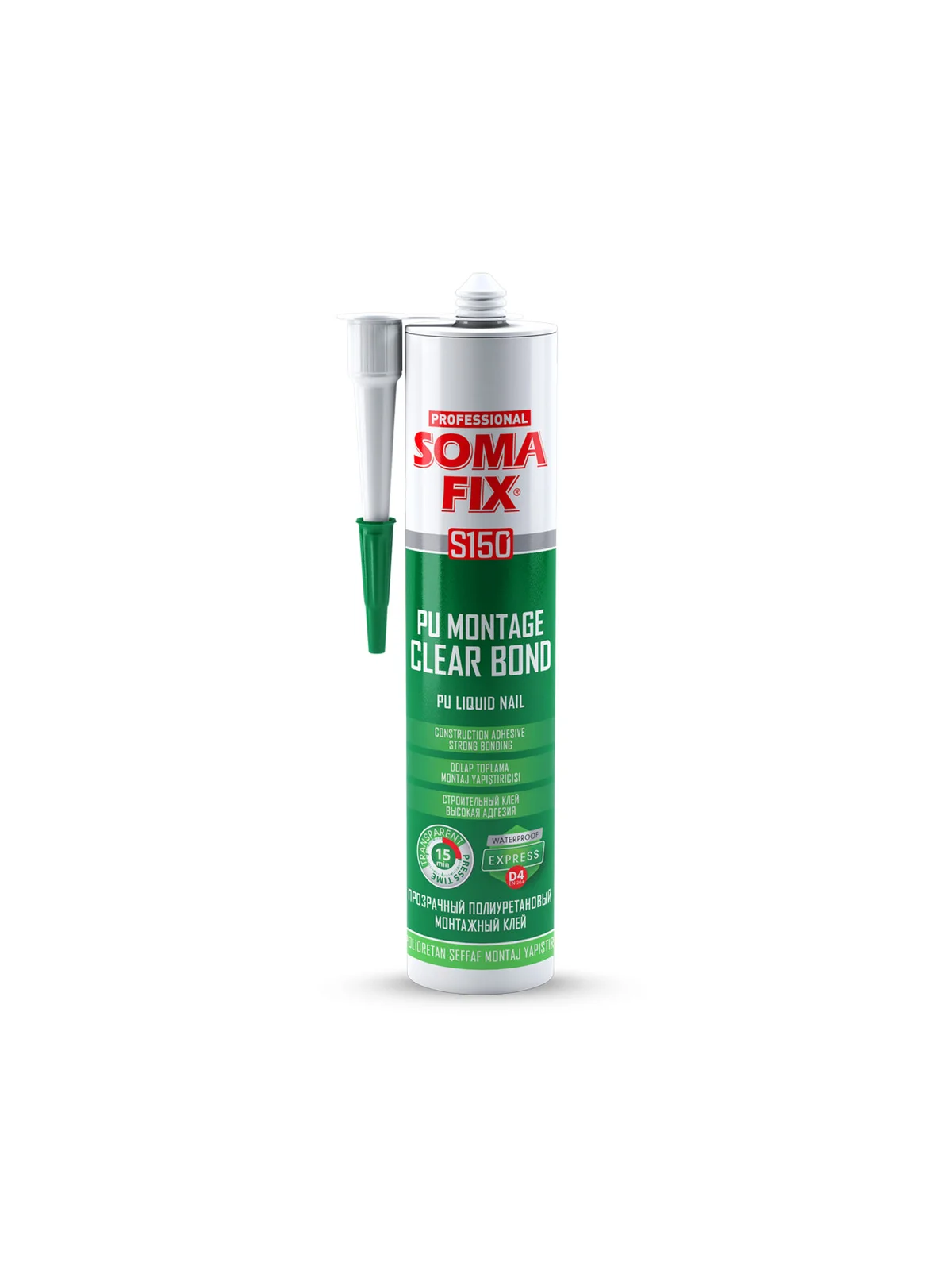 SOMAFİX S150P SOLVENT BAZLI SIVI ÇİVİ ŞEFFAF 310ML 400GR