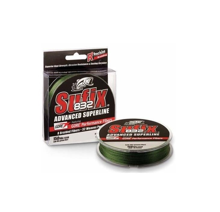 SUFIX 832 0.10mm ADVANCED SUPER LOW VIS GREEN 120 Mt.