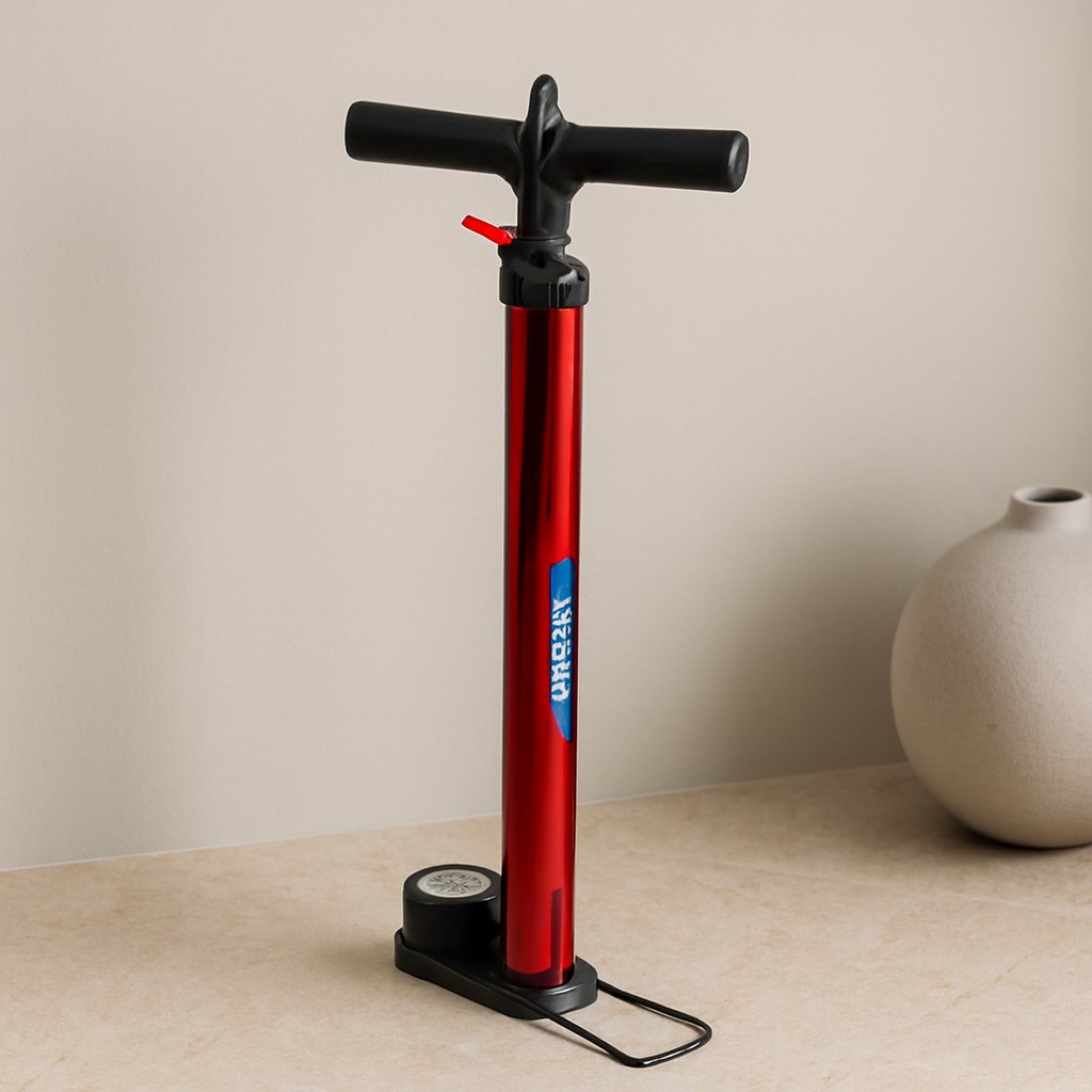Saatli Metal Gövdeli El Pompası 55 cm (Bisiklet, Top, Motor)