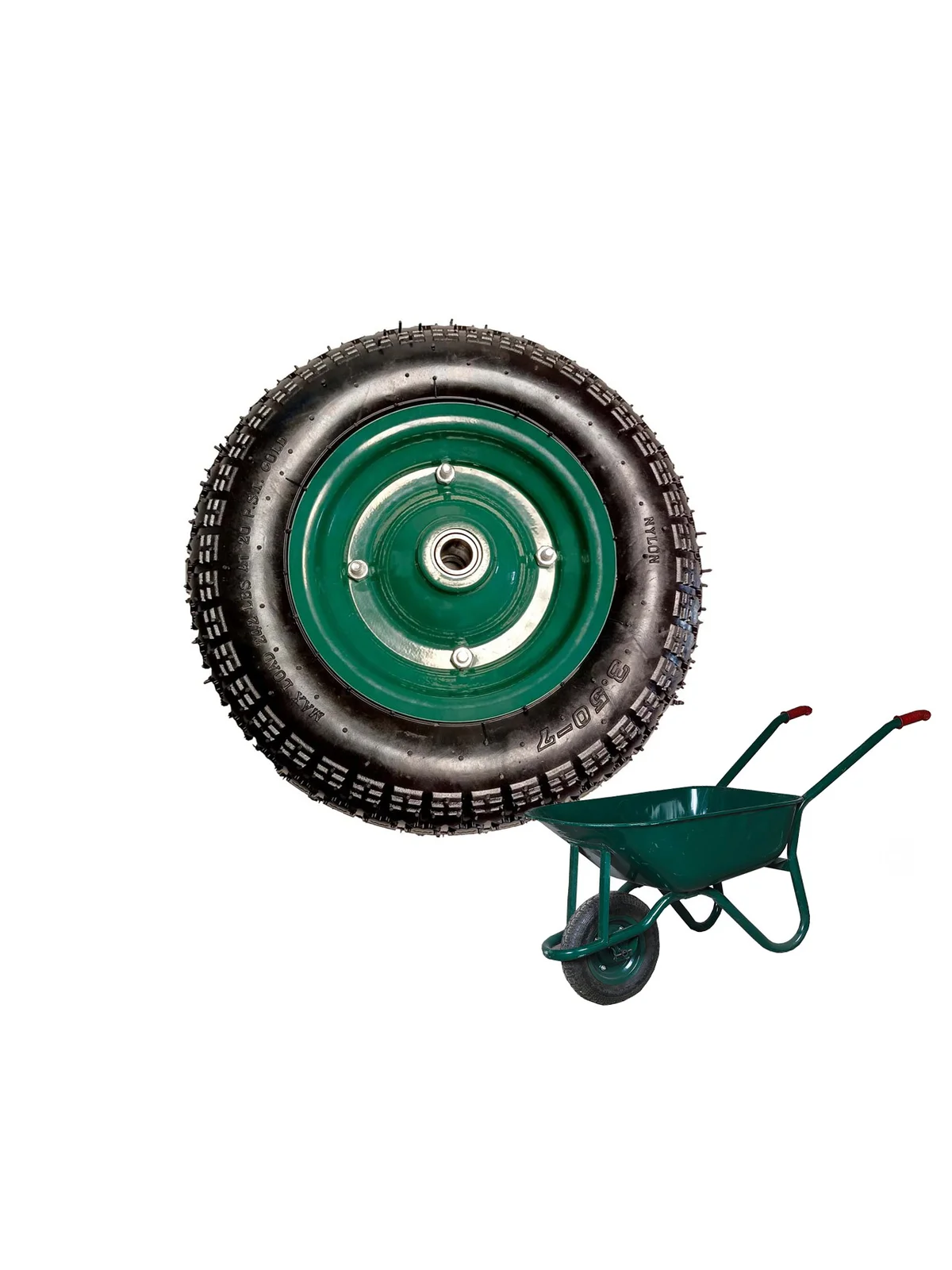 Saç Jantlı Havalı Dolgu Teker El Arabası Tekeri 325x7x20 mm